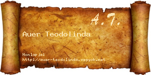 Auer Teodolinda névjegykártya